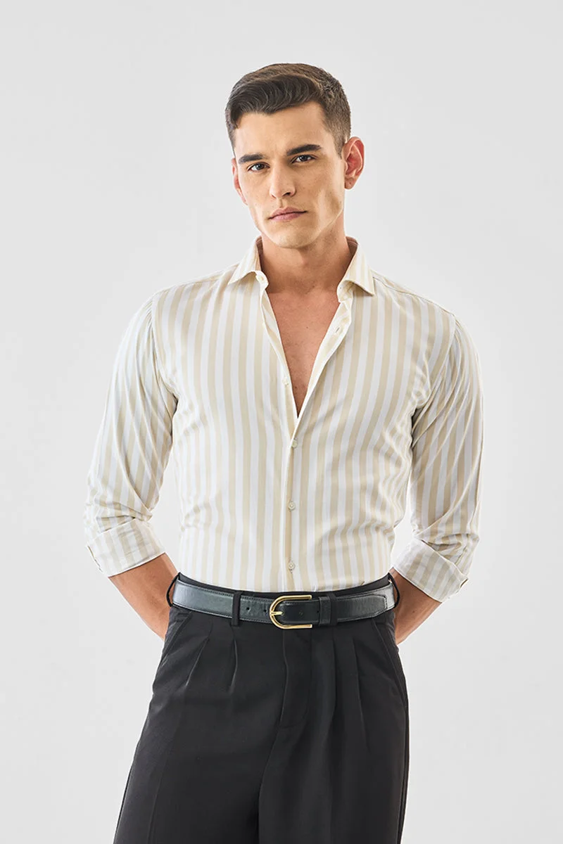 سنيتش قميص قطني فاخر بقصة ضيقة